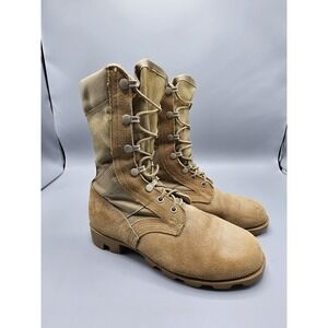 Wellco Tan Suede Lace Up Sole Desert Military Combat‎ Boots Ro2 Search Size 5 XW